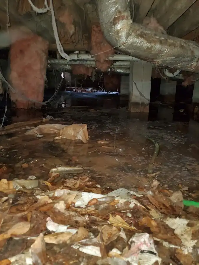 Crawl space flood assessment for Commercial Water Damage Restoration in Granbury